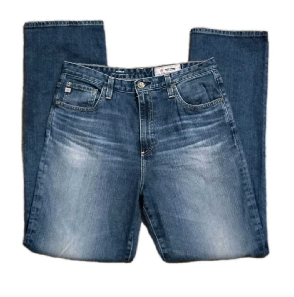 AG $225 AG-ED Alexxis High Rise Vintage Straight Jeans Women's 31R Retro Fading - Picture 3 of 11